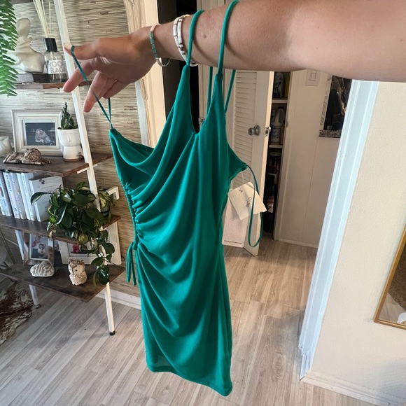 privy teal turquoise one strap dress shoulder nbd Showpo SABO tigermist Polly pq - Picture 3 of 9